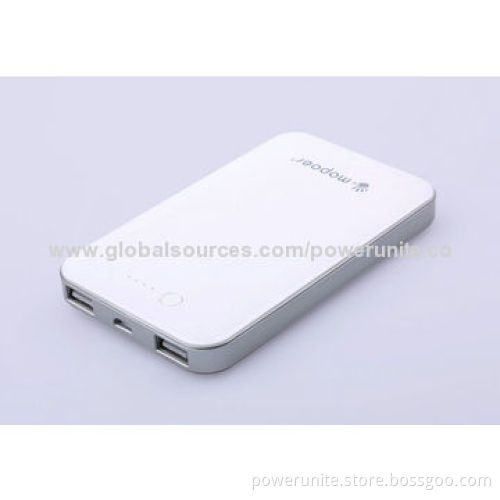Dual USB Ports Li-polymer Battery Cell Emergency Battery Charger with 8,000mAh Capacity